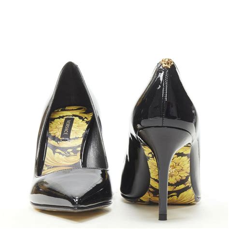 versace barocco patent leather pumps|versace sandals for women.